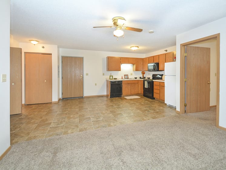 Open Design Kitchen, Dining and Living Room